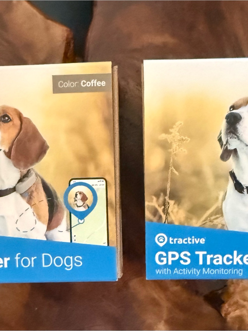 Active USA GPS Pet Tracker — Tan with Blue Accents (X2)